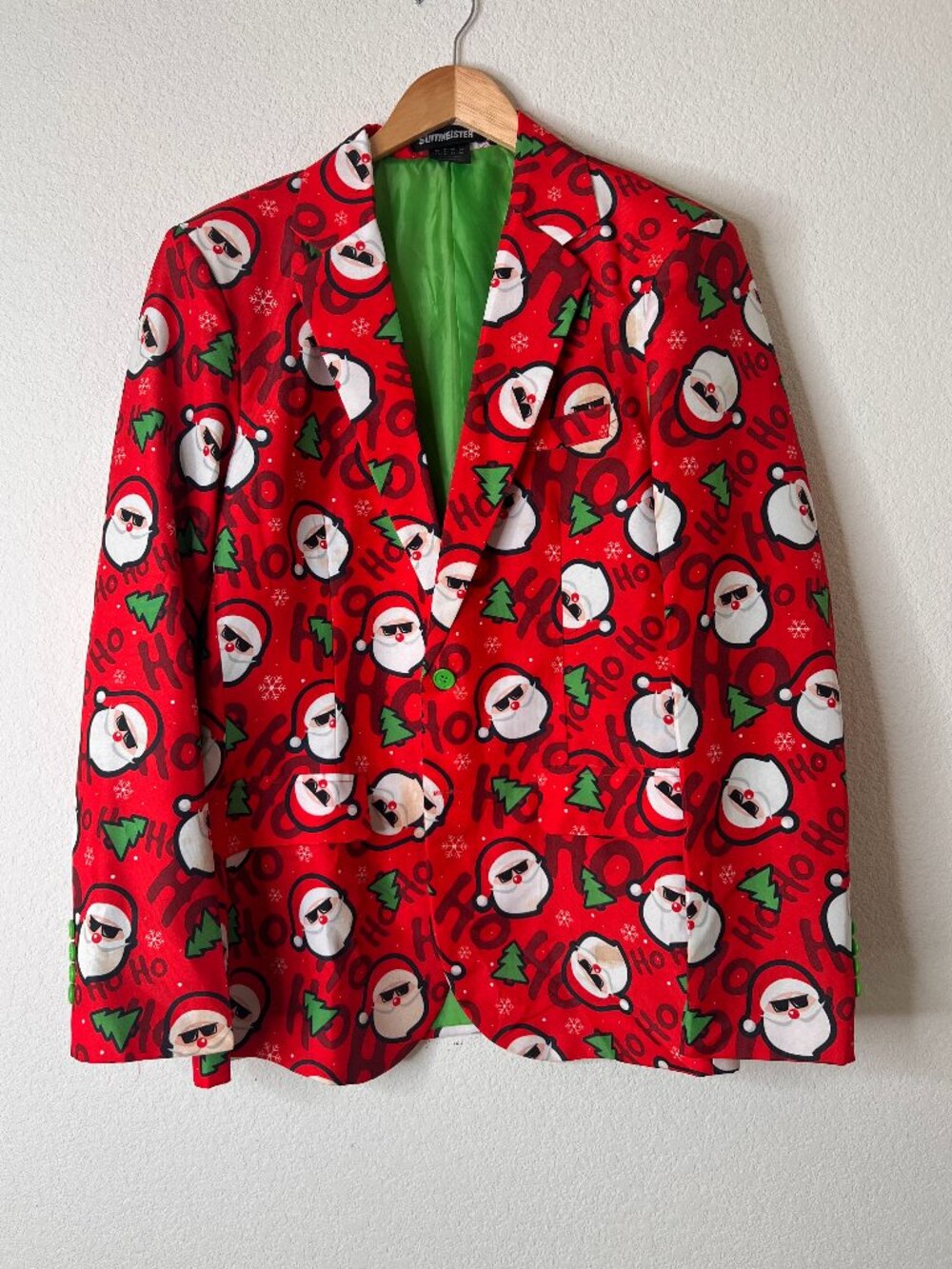Suitmeister Cool Santa Ugly Christmas 3pc Suit Men's Size Medium 38-40R